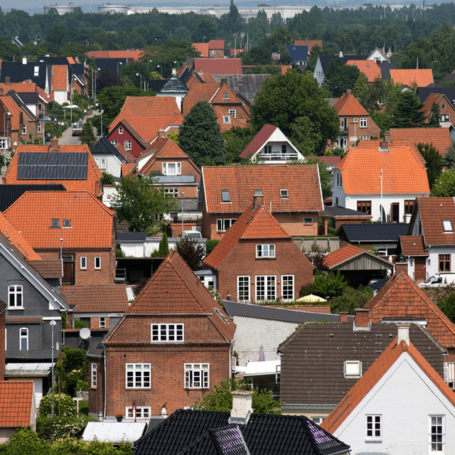 Huse i boligområde